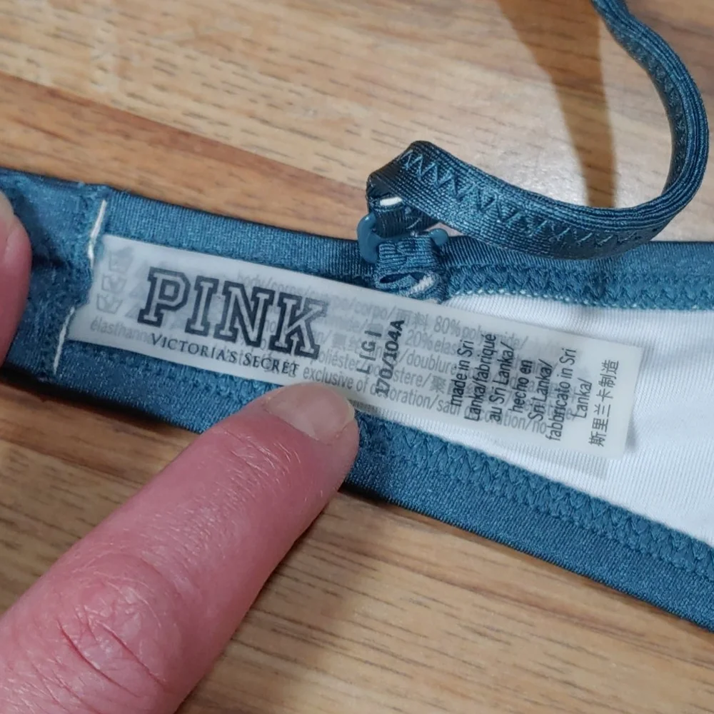 PINK Victoria's Secret Flutter Strap Bikini Top L NWOT - Picture 10 of 10